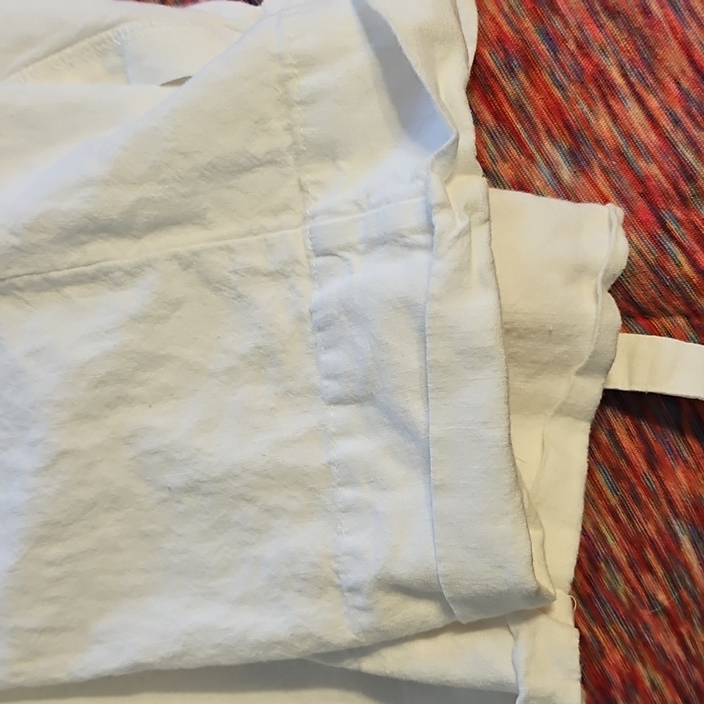 Soho New York & Co White Linen & Viscose High Rise Pants - Picture 8 of 13